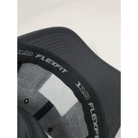 Flexfit 110 One Ten Snapback Hat Forklift Embroidered Logo Black - Picture 10 of 11